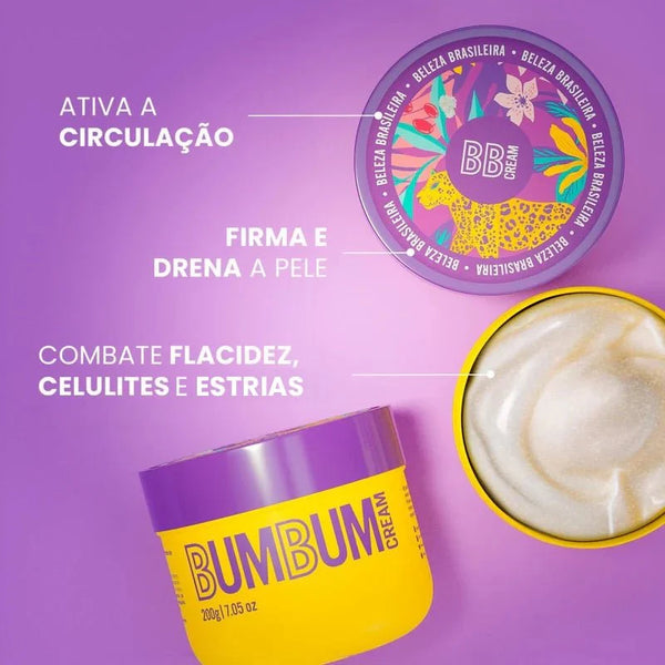 مجموعة عناية بالجسم – Beleza Brasileira – كريم بومبوم سواف وكريم باريجوينها – 3 × 200 جم – Made in Brazil