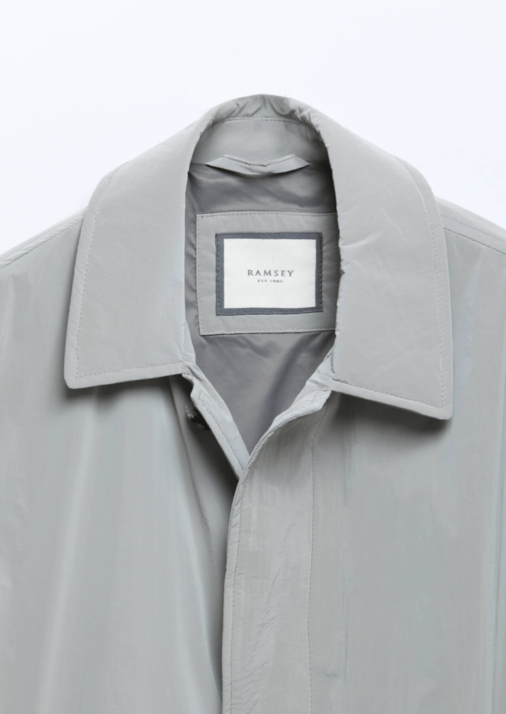 معطف رجالي – Ramsey – رمادي – ياقة قميص – بولي أميد -  S، M، L، XL، XXL، XXXL - صنع في تركيا
