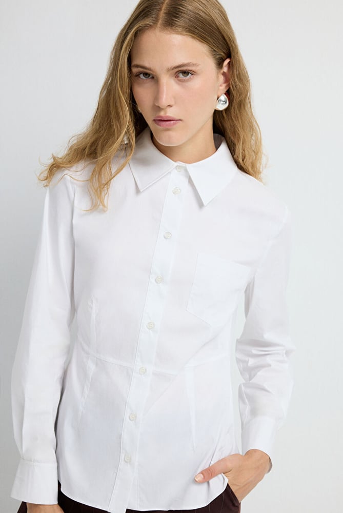 قميص نسائي – ADL – أبيض – قطن– XS S M L XL XXL- صنع في تركيا