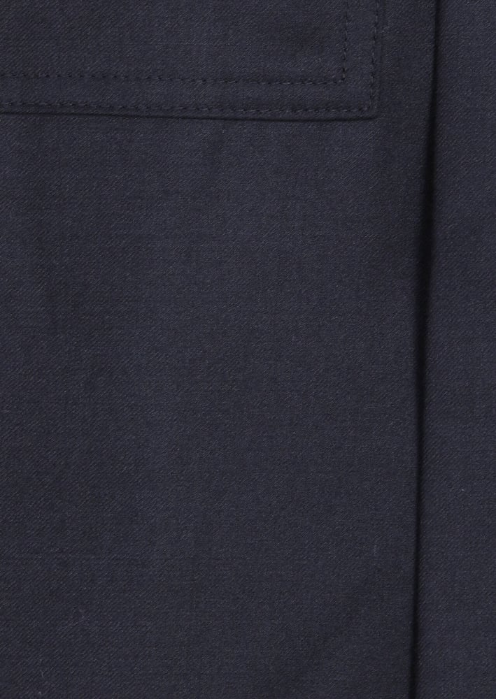 قميص خارجي رجالي – Ramsey – أزرق داكن سادة – 100% صوف – كم طويل - S، M، L، XL، XXL - صنع في تركيا