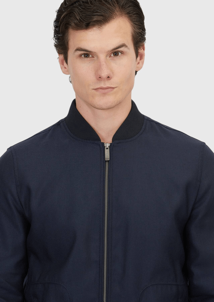 جاكيت رجالي – Ramsey – أزرق داكن – ياقة منتصبة – بولي أميد -  S، M، L، XL، XXL، XXXL - صنع في تركيا