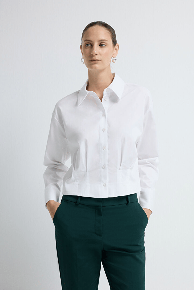 قميص نسائي – ADL – أبيض – قطن – XS S M L XL XXL- صنع في تركيا