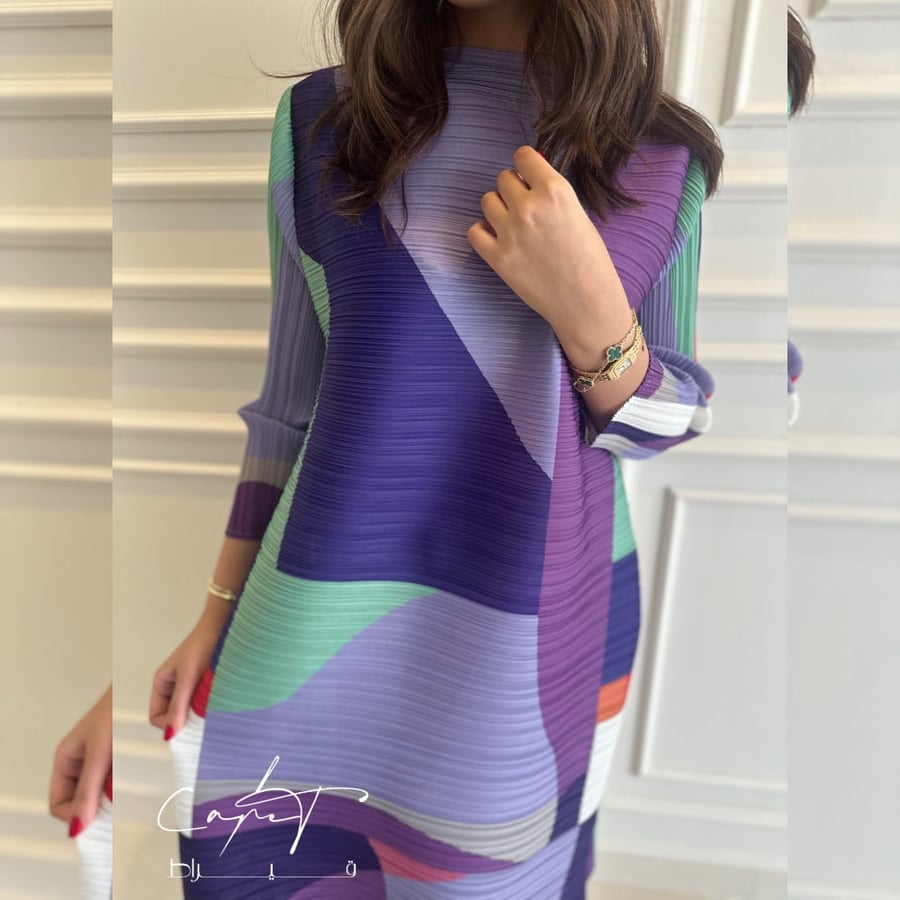Purple Plisse Dress