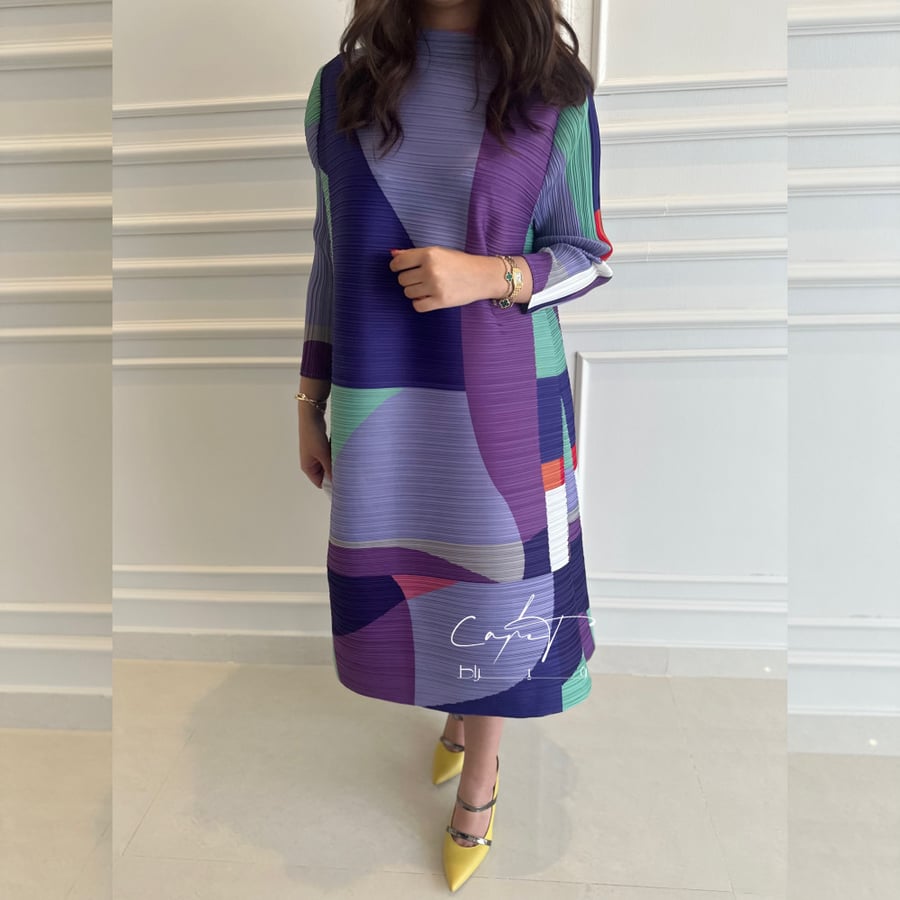 Purple Plisse Dress