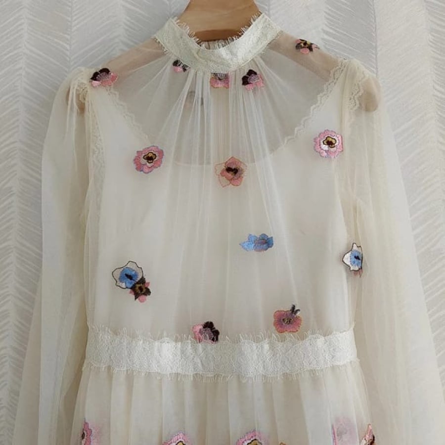 Lace & Embroidery Dress