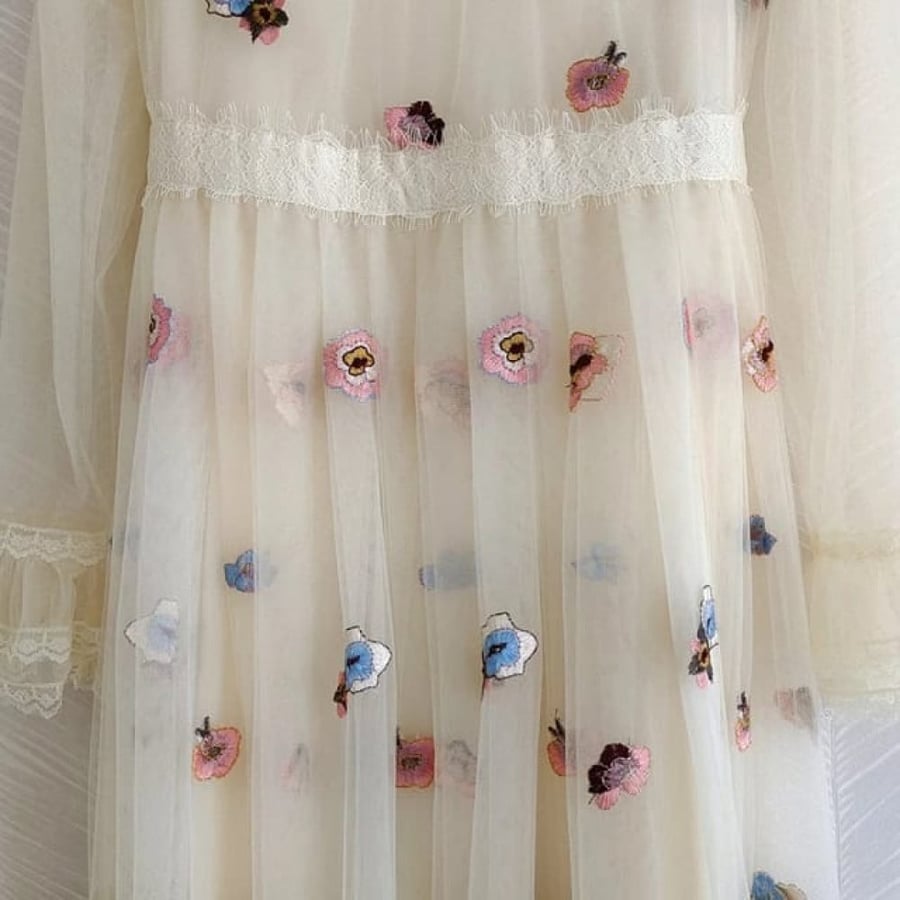 Lace & Embroidery Dress