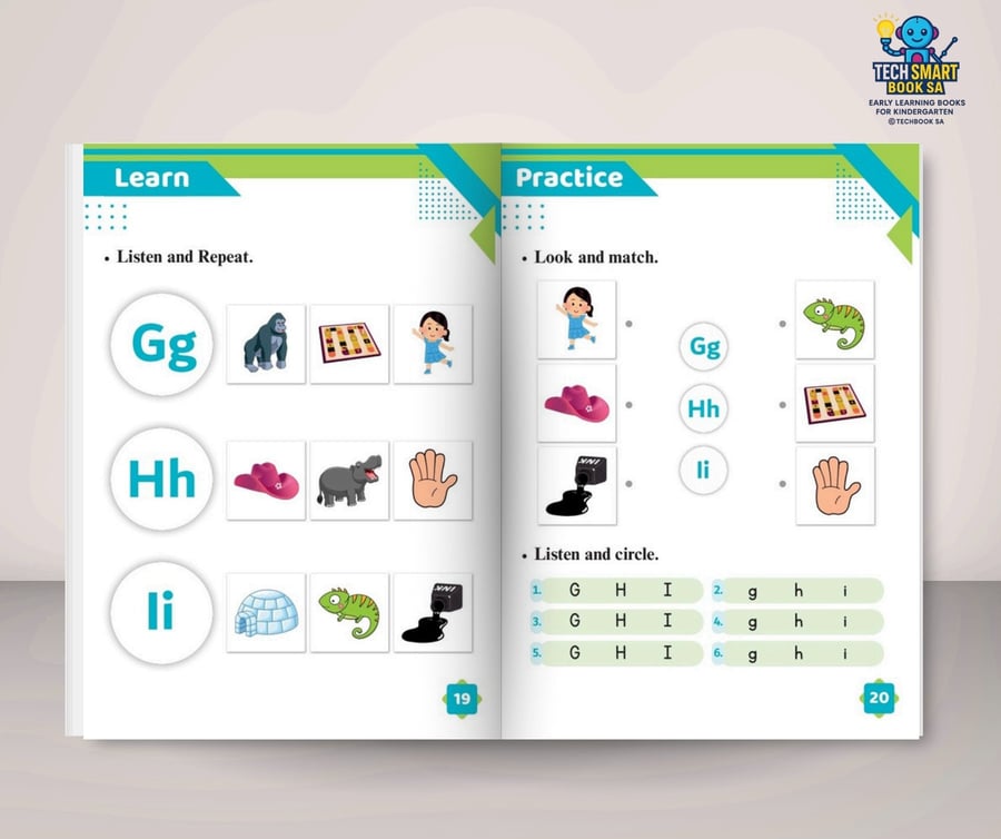 Tech smart phonics 3 books for KG1-KG2