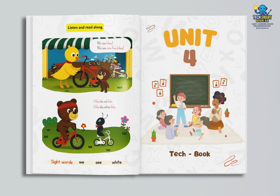 Tech smart phonics 3 books for KG1-KG2