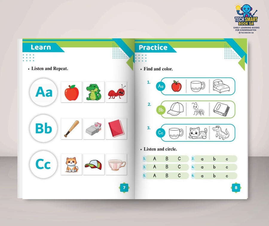 Tech smart phonics 3 books for KG1-KG2