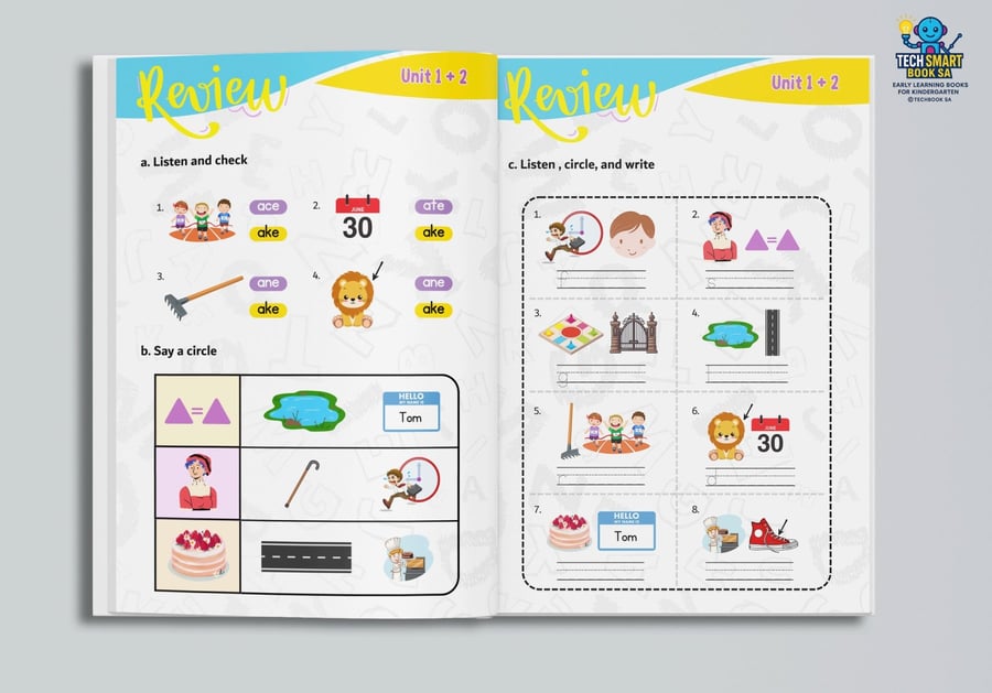 Tech smart phonics 3 books for KG1-KG2