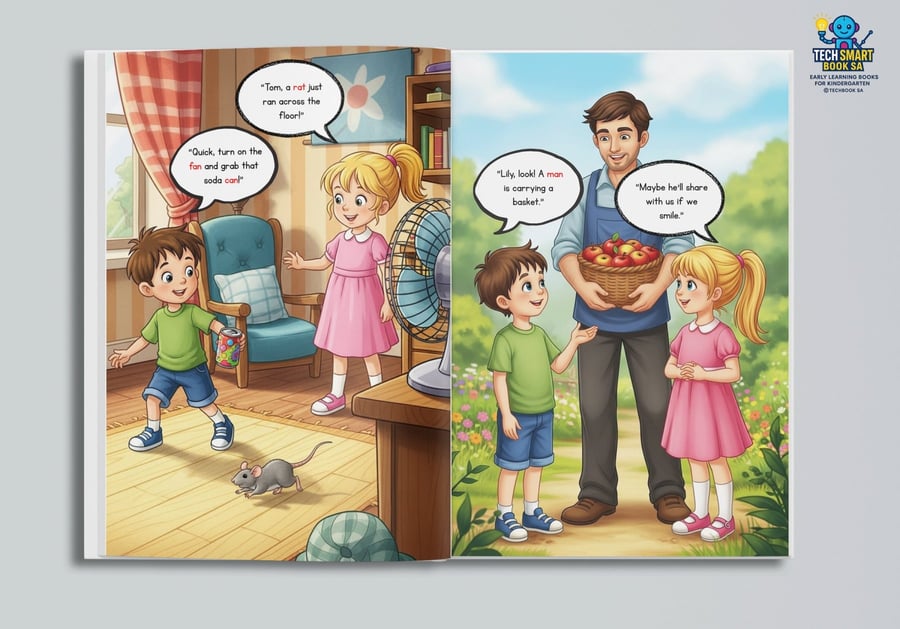 Tech smart phonics 3 books for KG1-KG2