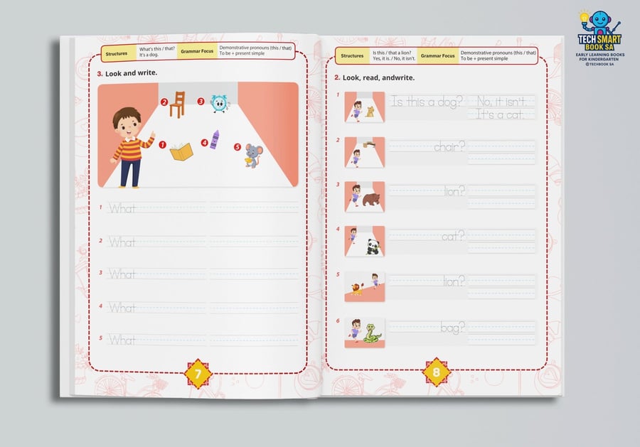 TECH SMART GRAMMAR SET FOR KG 1-2 (2 Books)
