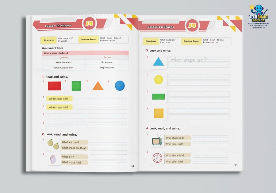 TECH SMART GRAMMAR SET FOR KG 1-2 (2 Books)