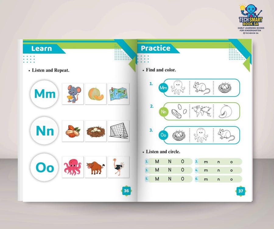 Tech smart phonics 3 books for KG1-KG2