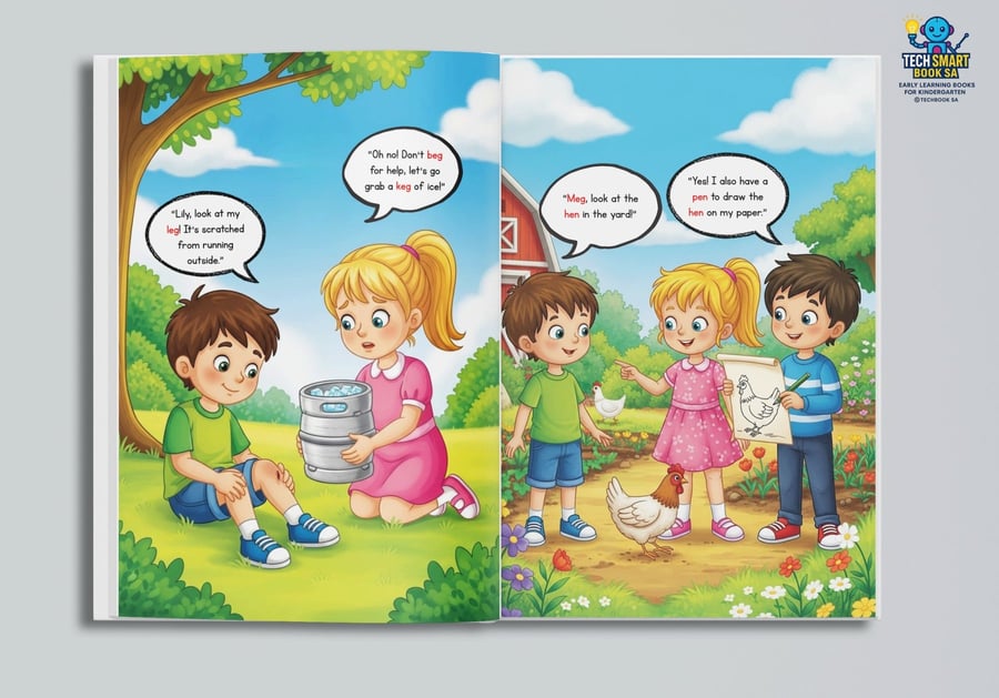 Tech smart phonics 3 books for KG1-KG2