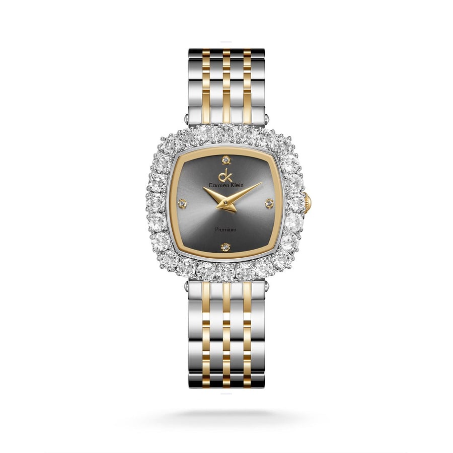 Women's watch, steel, two-tone, silver and rose gold 15285F22