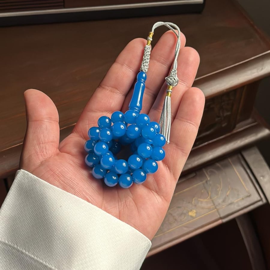 Blue navy blue prayer beads