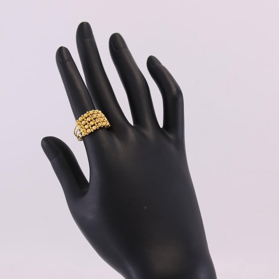 خاتم  ذهب  دوريكا اربع ادوار  -  عيار 21