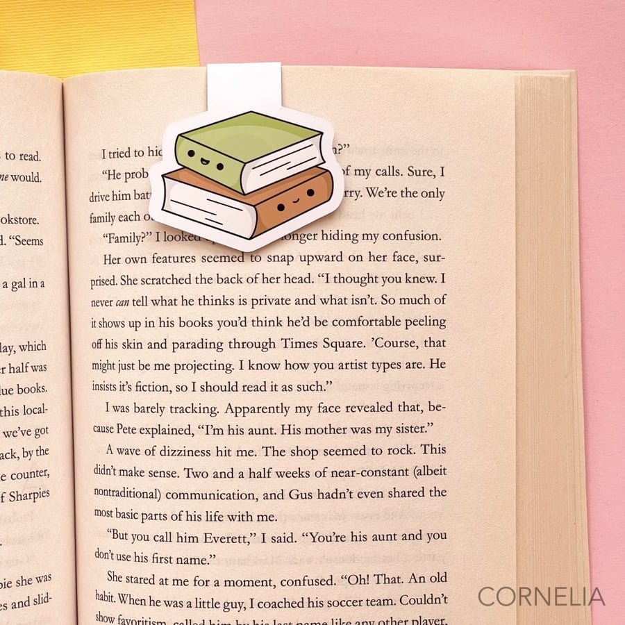 فاصل كتب مغناطيسي تصميم لطيف مجموعة كتب -كيوت  Kawaii School Books