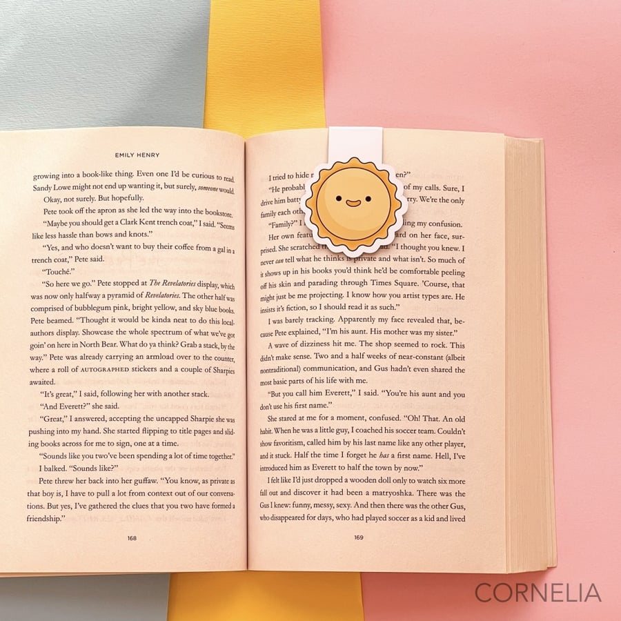 فاصل كتب  تصميم لطيف شمس -كيوت  Kawaii Sky Sunny