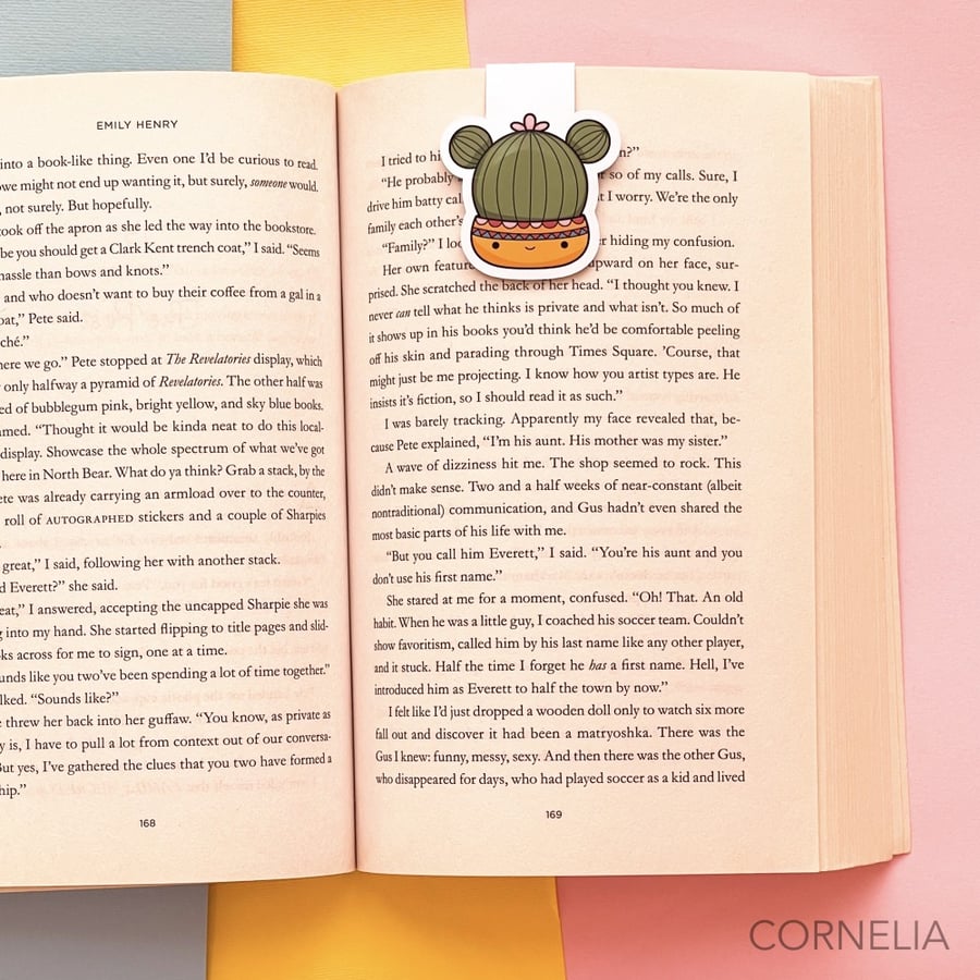 فاصل كتب  تصميم لطيف نبتة صفراء -كيوت  Kawaii Plants Yellow