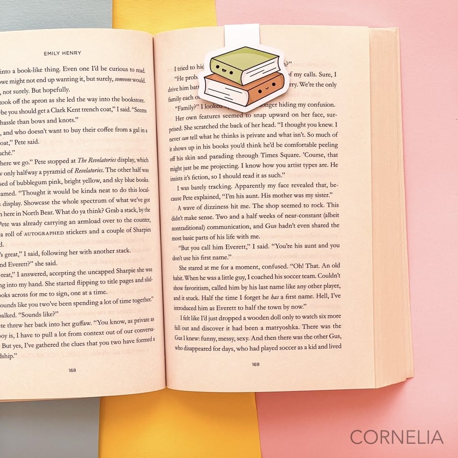 فاصل كتب مغناطيسي تصميم لطيف مجموعة كتب -كيوت  Kawaii School Books
