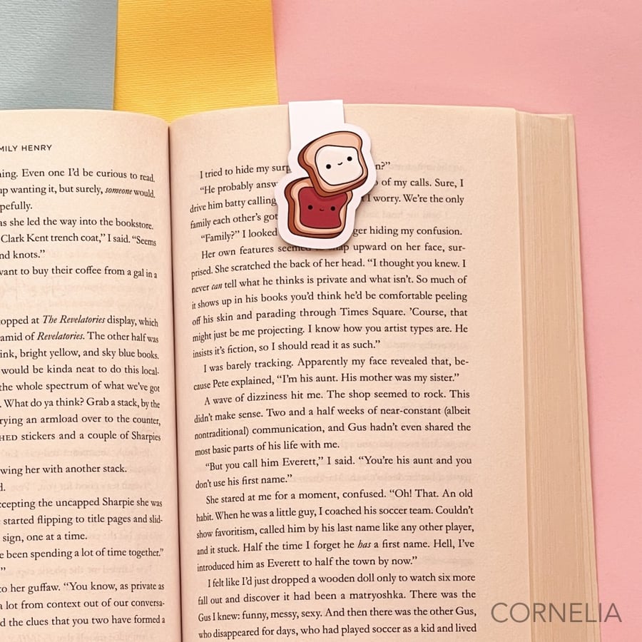 فاصل كتب مغناطيسي تصميم لطيف توست -كيوت  Kawaii Breakfast Toast