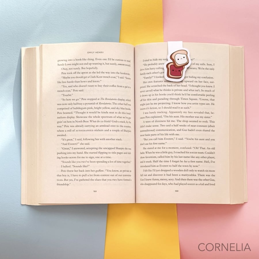 فاصل كتب مغناطيسي تصميم لطيف توست -كيوت  Kawaii Breakfast Toast