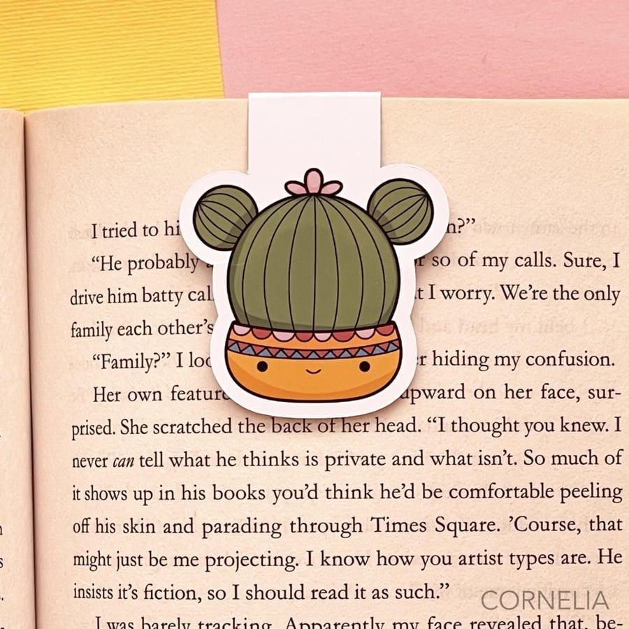 فاصل كتب  تصميم لطيف نبتة صفراء -كيوت  Kawaii Plants Yellow
