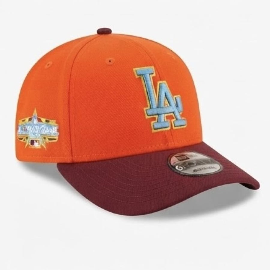 كاب LA أول ستار جيم (البرتقالي والخمري): LA All-Star Game Orange Burgundy