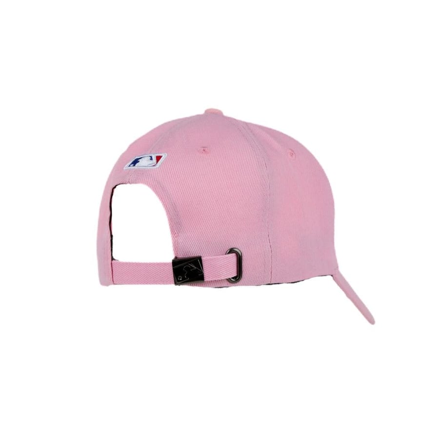 New Era Pink Fabric Cap with White Embroidery