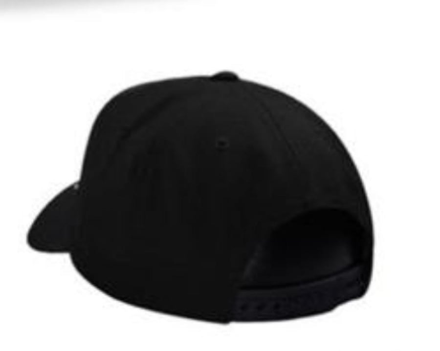 New Era cap, black fabric with black embroidery