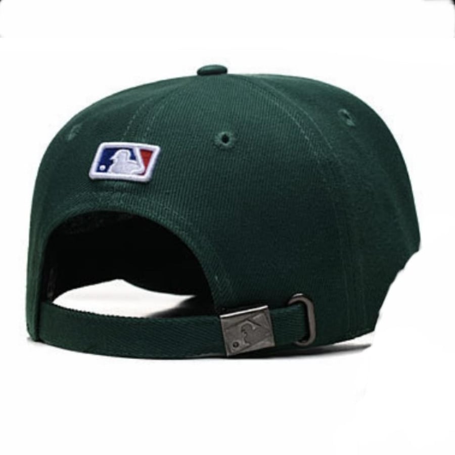 New Era cape, dark green fabric with white embroidery
