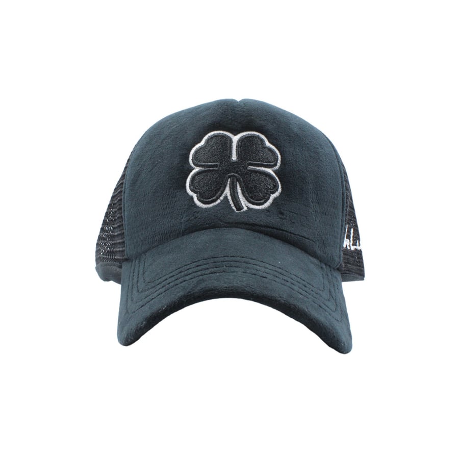 Black velvet cap