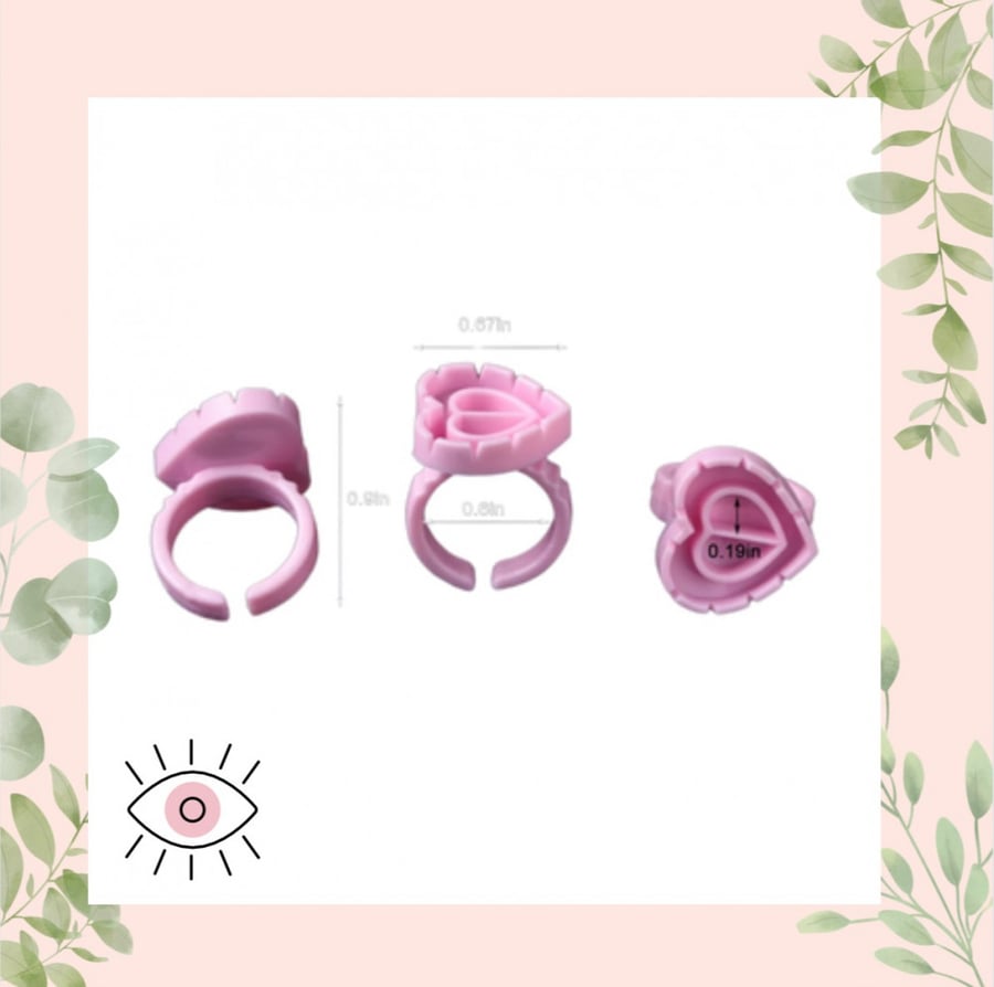 خواتم القلب لرموش الڤوليوم || Heart Shaped Glue Rings