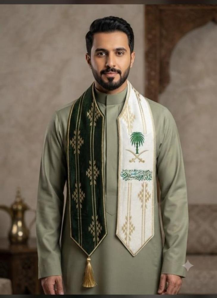 شال اليوم الوطني السعودي فخر وأناقة