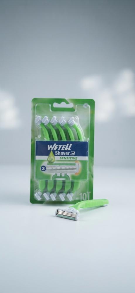 وصف المنتج: شفرات حلاقة Wetell Shaver 3 Sensitive (عبوة اقتصادية 10 حبات)