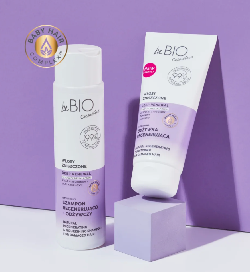 شامبو اصلاح  الشعر التالف beBIO natural shampoo for damaged hair 300ml