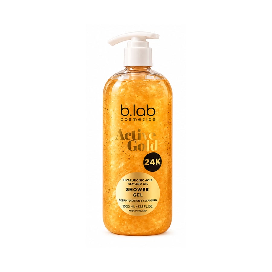 جل استحمام بحبيبات الذهب Active gold 24k shower gel 1L