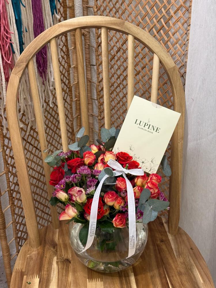 فازة ورد طبيعي