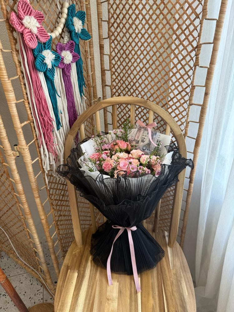 بوكيه ورد طبيعي