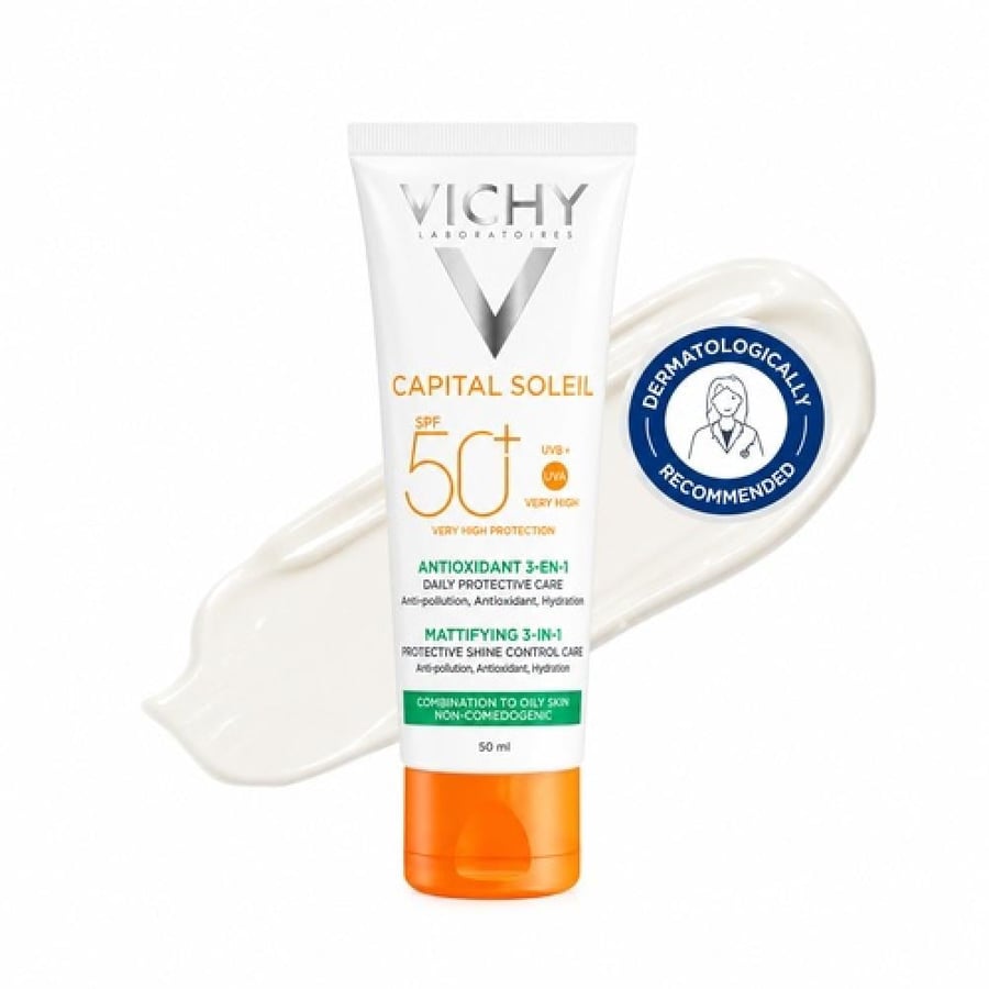 فيشي كابيتال سولاي واقي شمس مطفي 3 في 1 SPF50+ - 50 مل