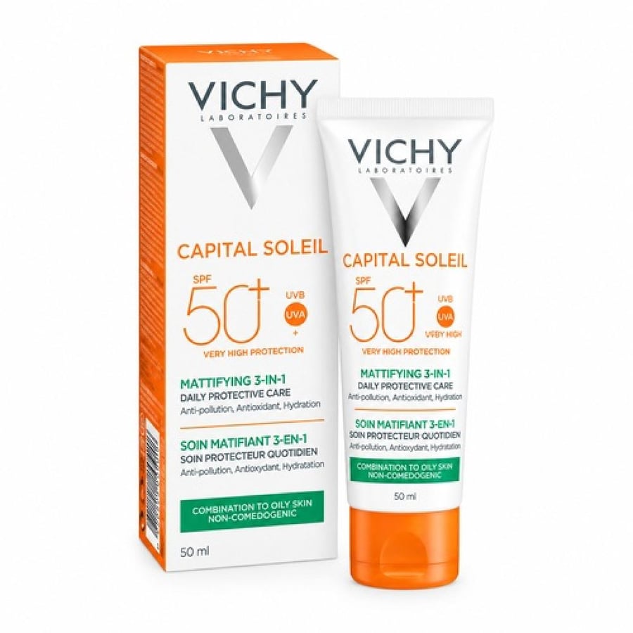 فيشي كابيتال سولاي واقي شمس مطفي 3 في 1 SPF50+ - 50 مل