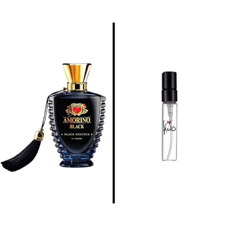 عينة عطر امورينو بلاك ايسنس او دو بارفيوم للجنسين - متجر فانيلا