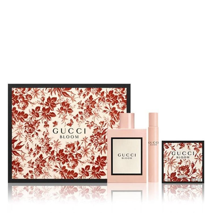 قوتشي مجموعة بلوم برفيوم 3 قطع-فانيلا-Gucci Bloom Set 3 Pieces