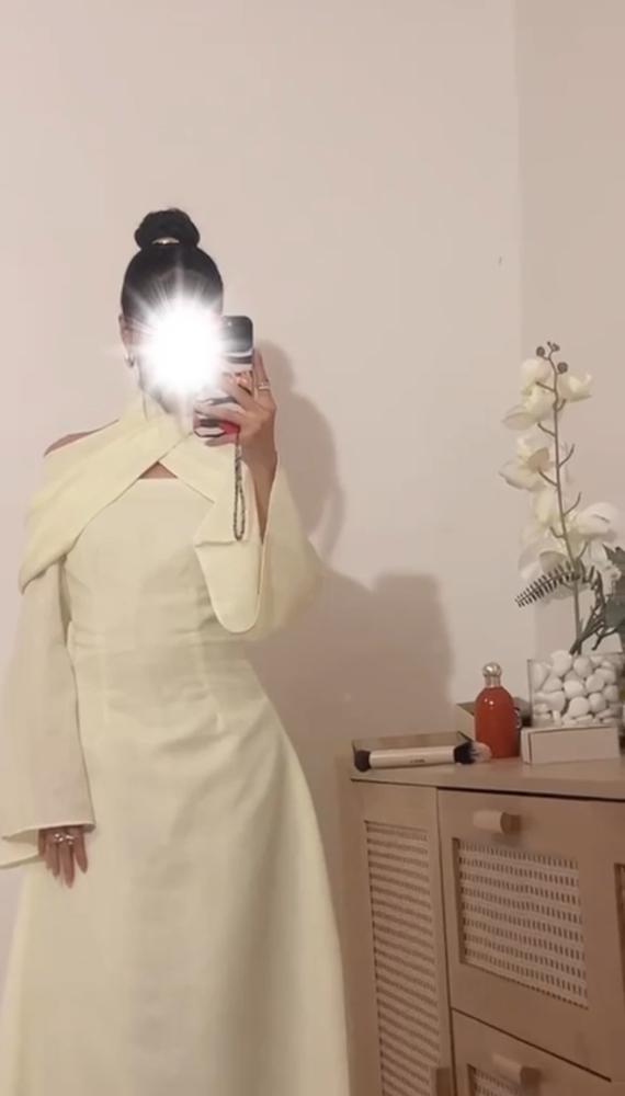 فستان لينن سكري