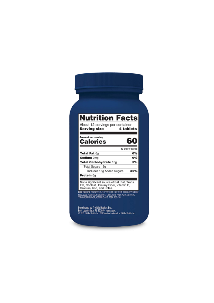 Strawberry glucose tablets - 50 tablets