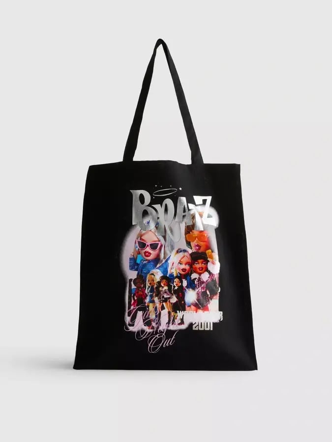 🛍️🖤حقيبة قماشية براتز بلون الاسود 💋