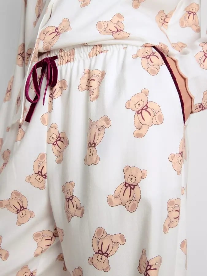 بيجامه مريحه بطبعة الدببة اللطيفة 🐻✨