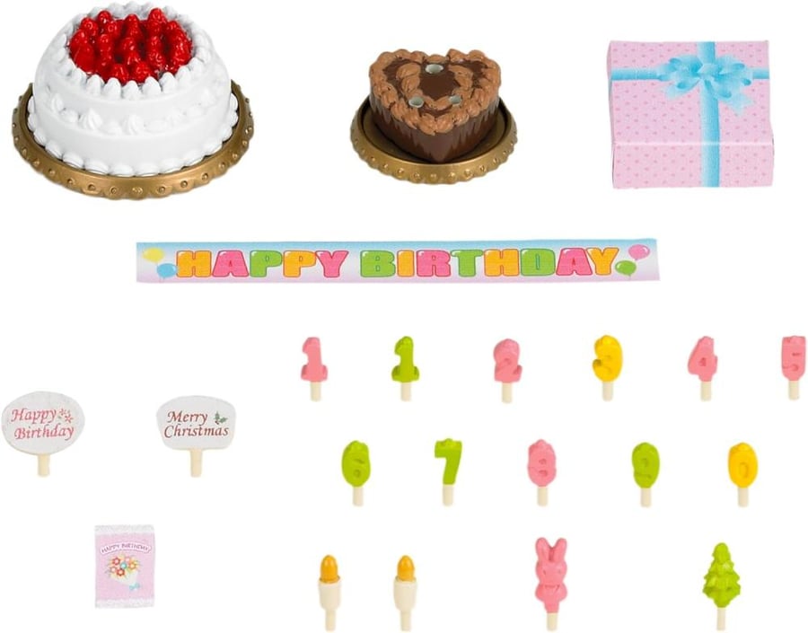 [حجز]  مجموعة زينة كعكة عيد الميلاد من سيلفانيان فاميليز  | Epoch Sylvanian Families Family Doll "Birthday Cake Set Ka-416